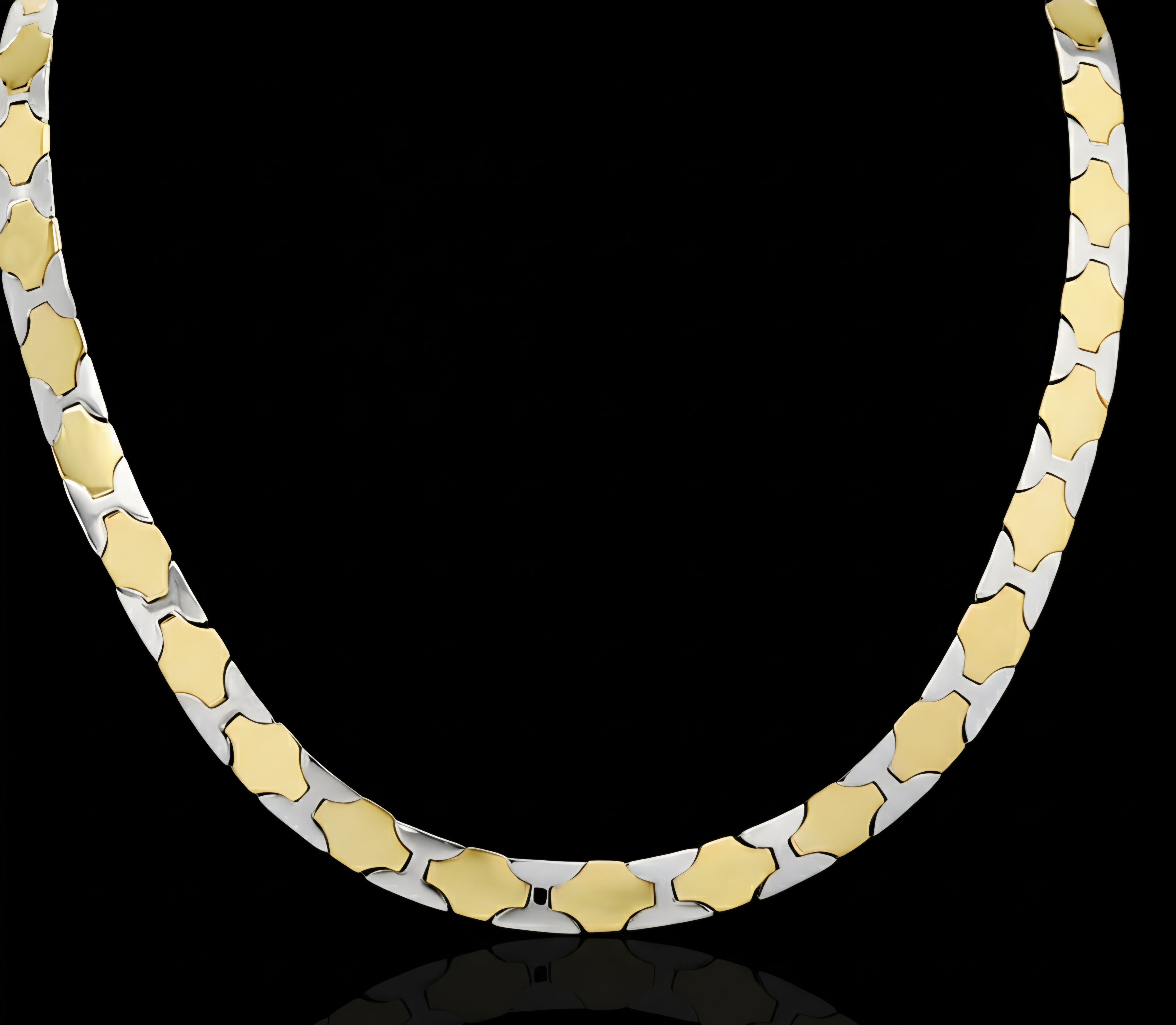 Girocollo a piastre nik double face oro 18kt