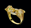 Anello donna pantera oro 18kt
