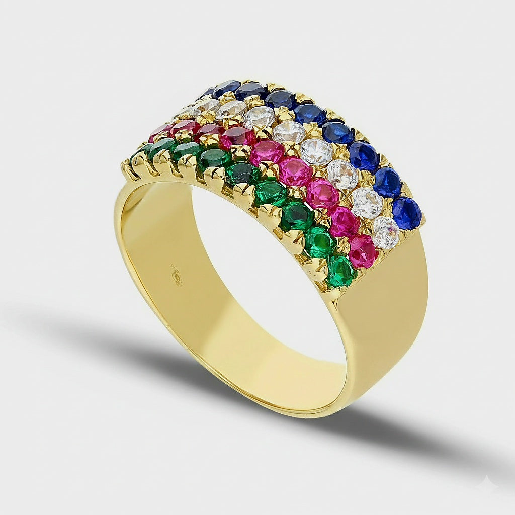 Anello mezza veretta oro 18kt
