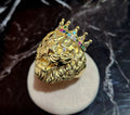 Anello Leone corona oro 18kt