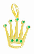 Ciondolo grande Verde oro 18kt