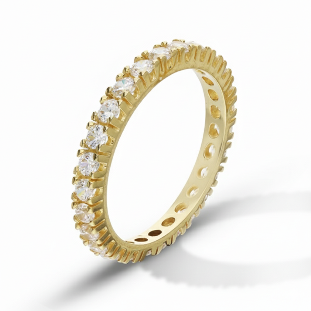 Veretta zirconi oro 18kt