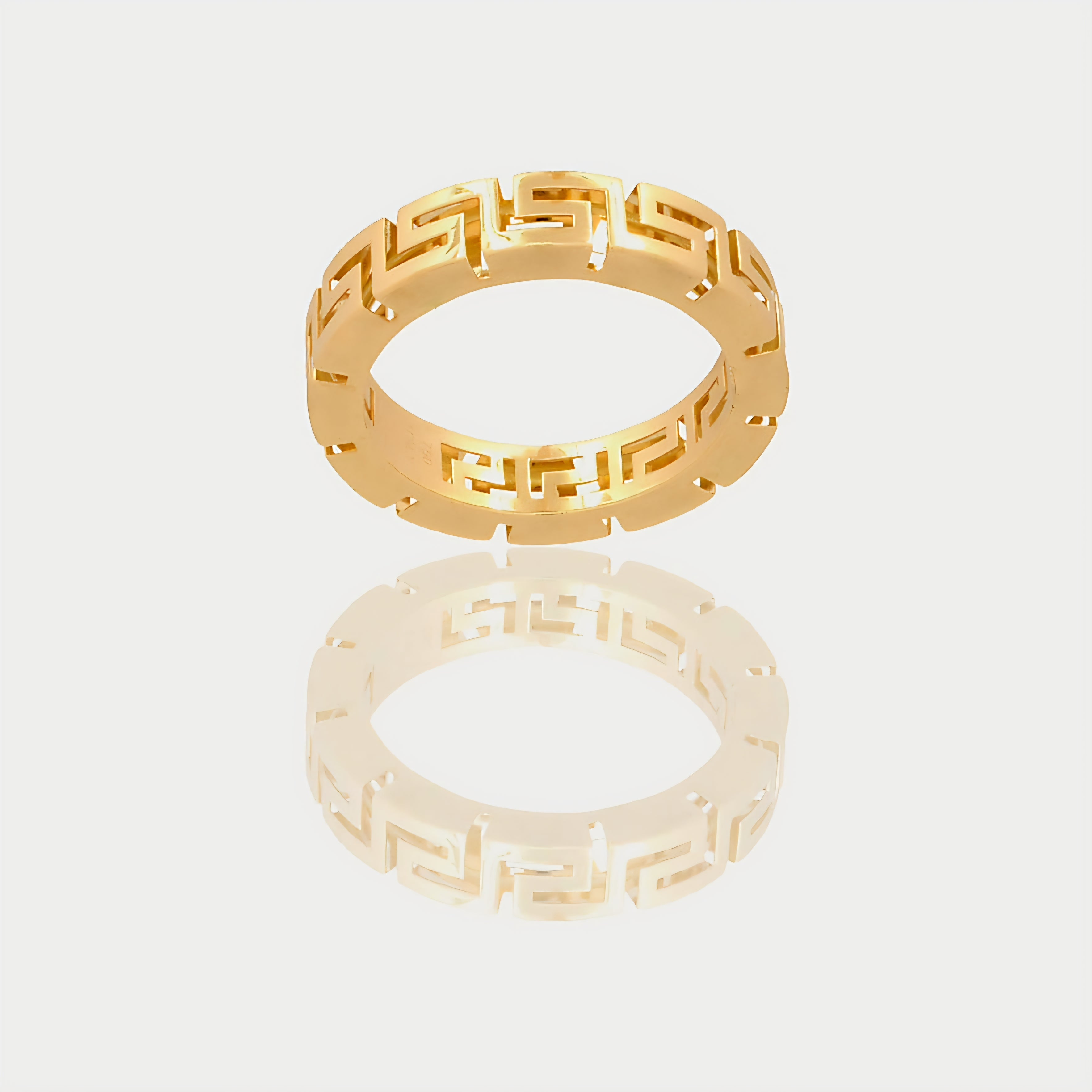 Anello donna con la greca oro 18kt