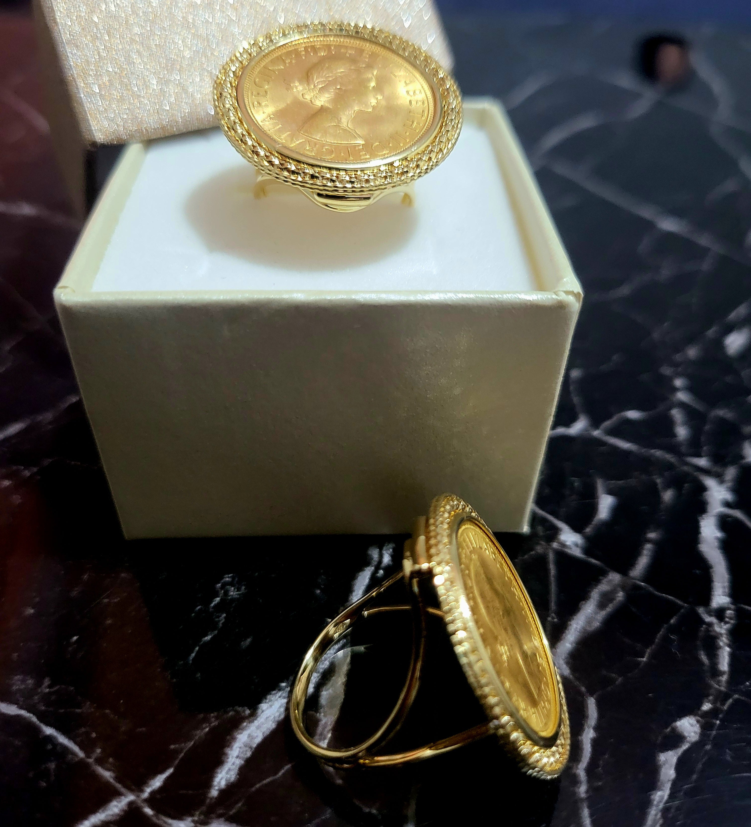 Anello donna sterlina oro 22 kt