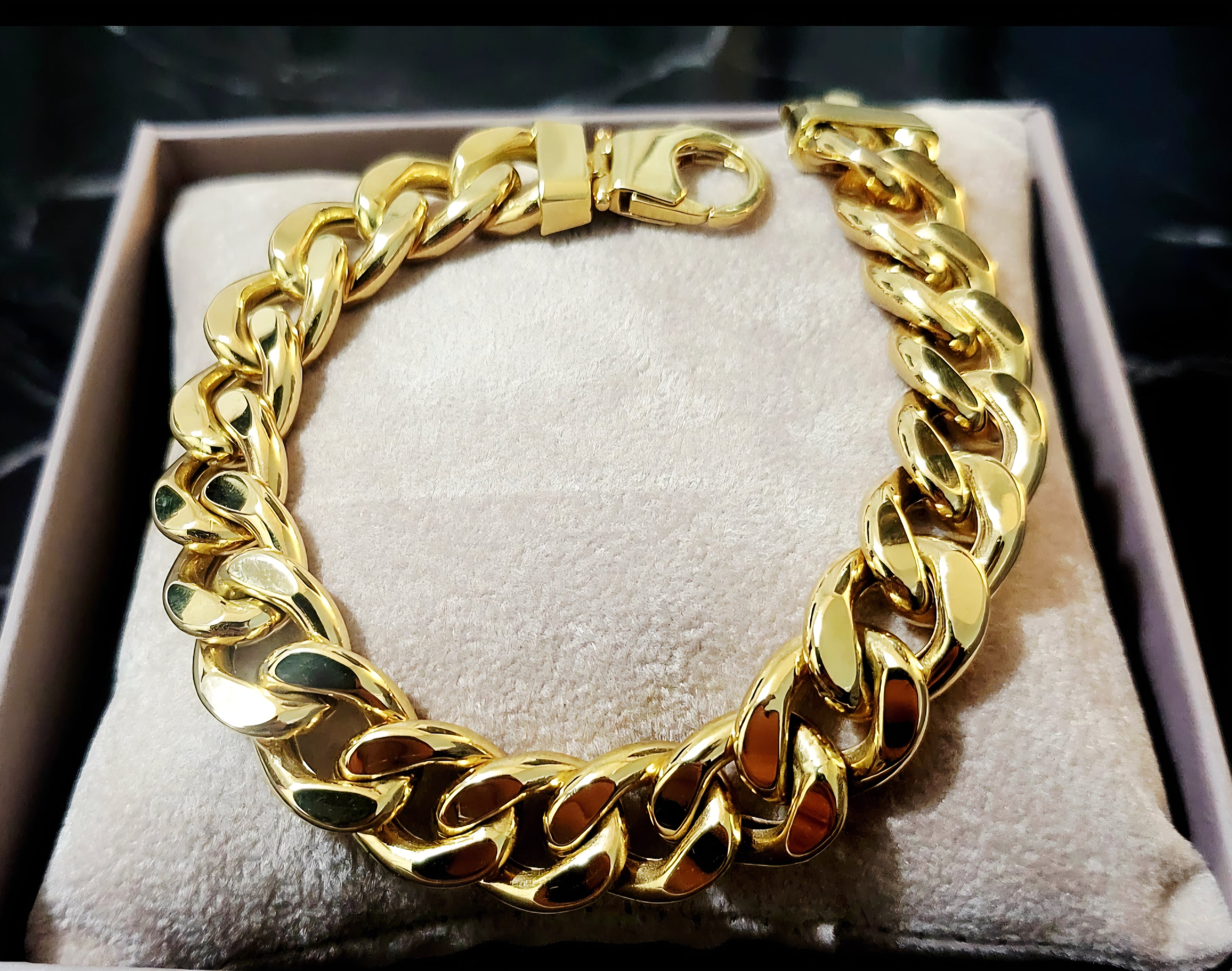 Bracciale cubano oro 18kt