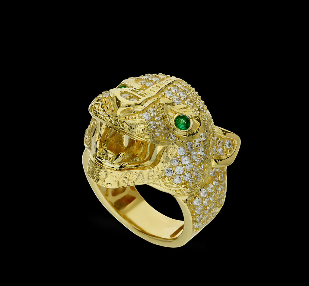 Anello donna pantera oro 18kt