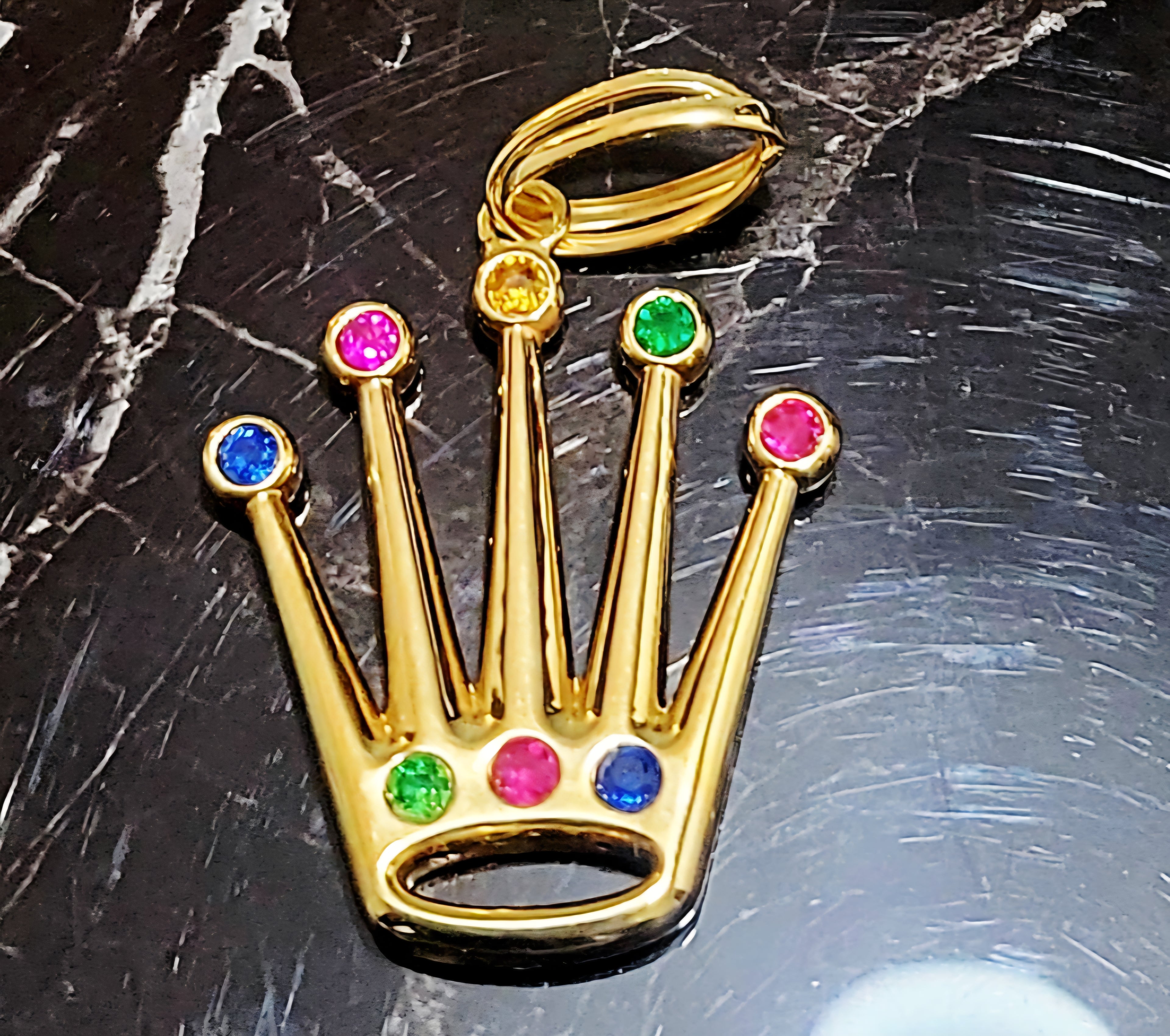 Ciondolo grande Rainbow oro 18kt