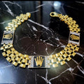 Bracciale modello corona black in oro 18kt