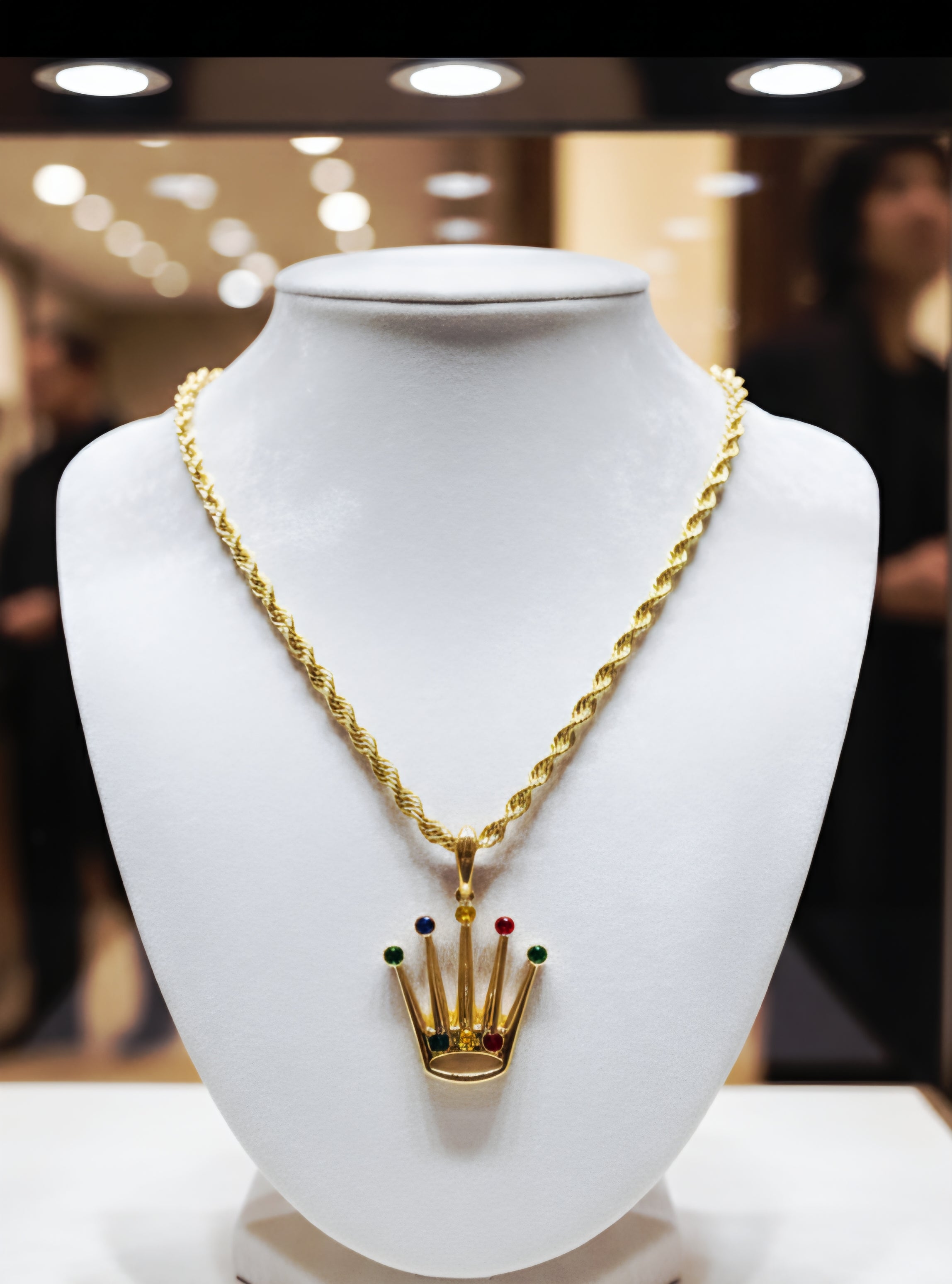 Collana unisex corda torchon oro 18kt