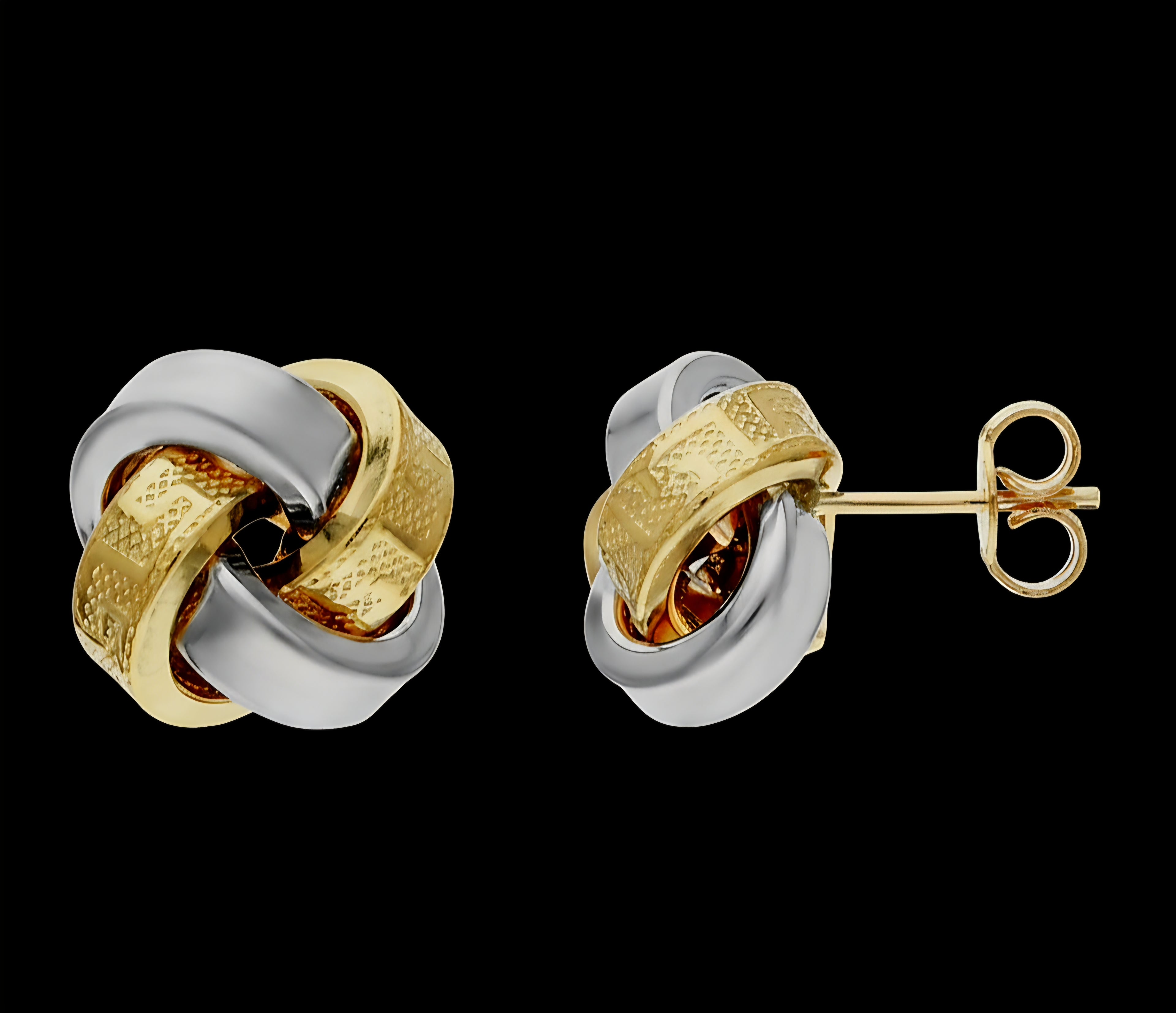 Orecchini donna bicolore oro 18kt