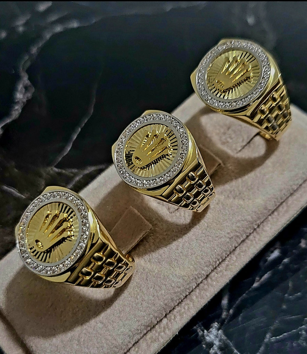 Anello uomo corona oro 18kt