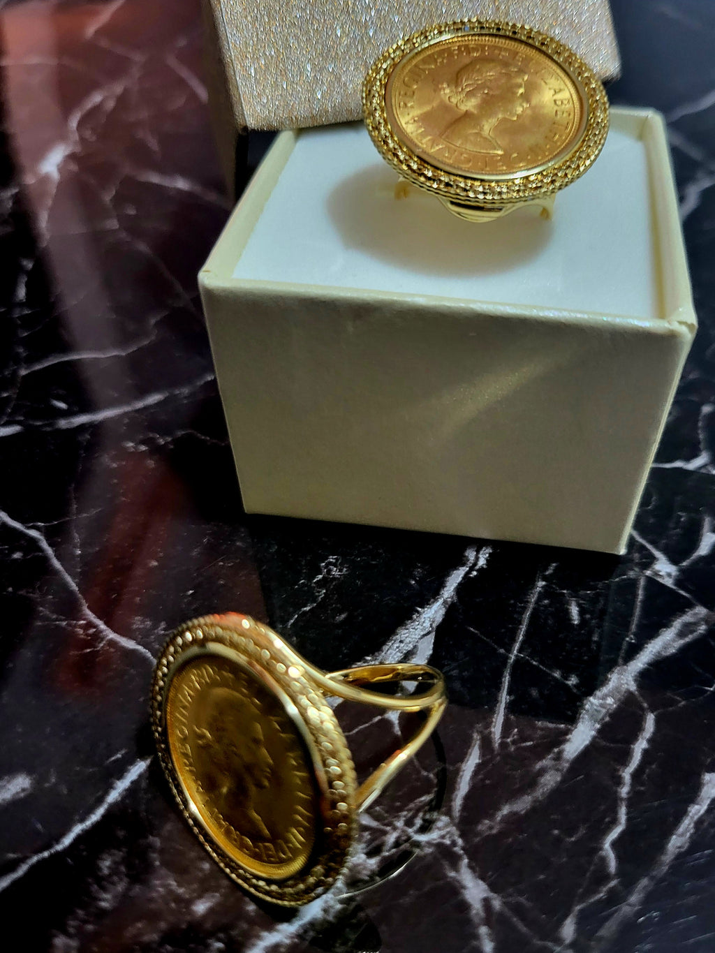 Anello donna sterlina oro 22 kt