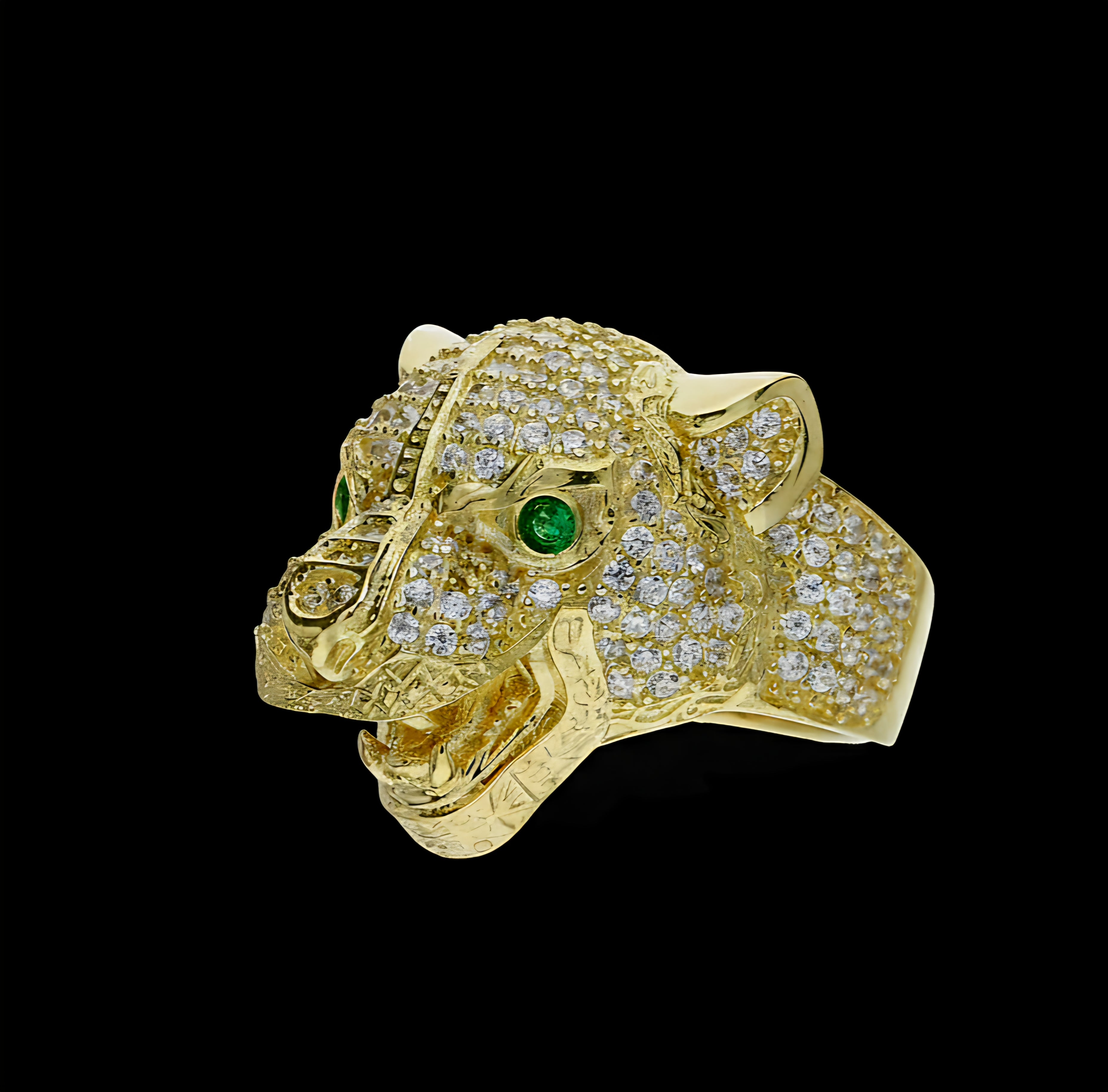 Anello donna pantera oro 18kt