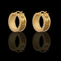 Orecchini donna piccoli con la greca oro 18kt