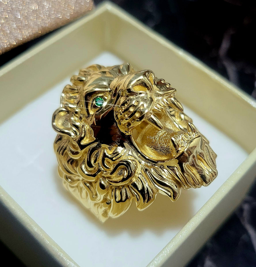 Anello Leone oro 18kt