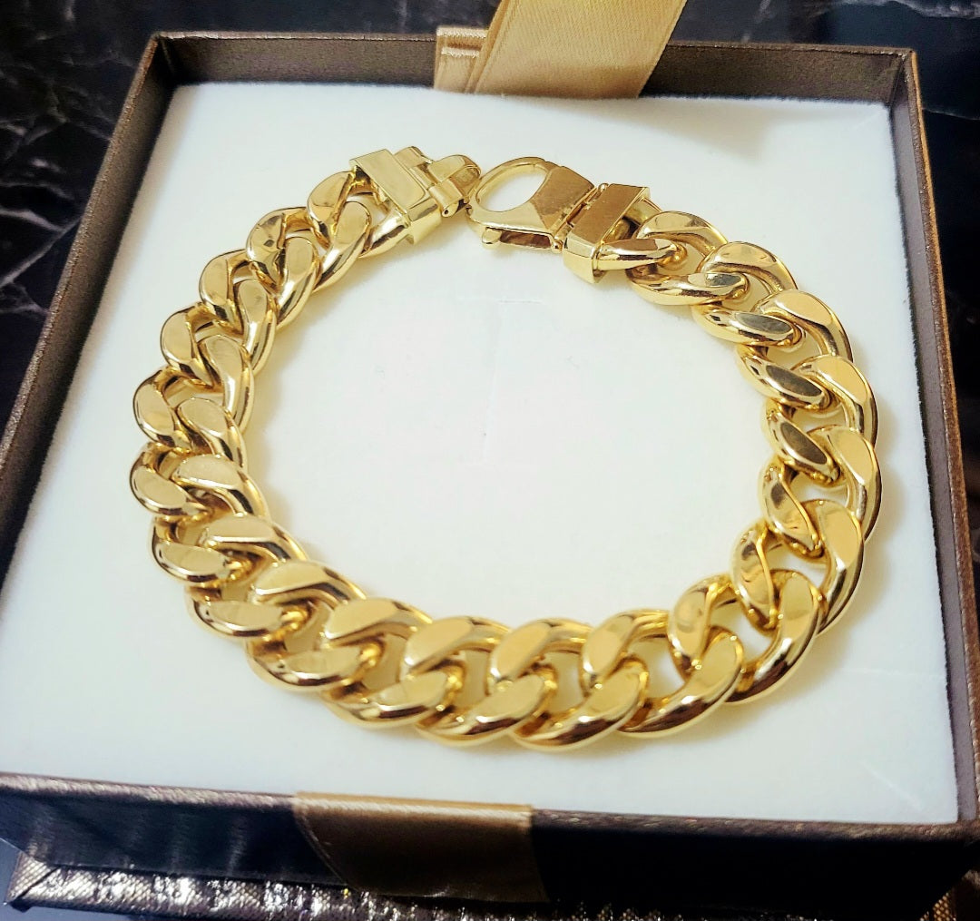 Bracciale cubano oro 18kt