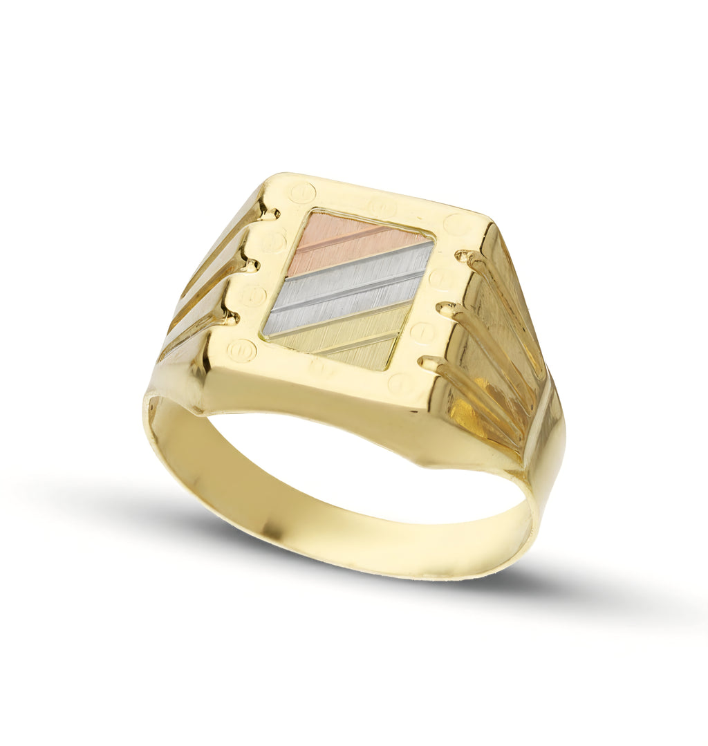 Anello scudo oro 18kt