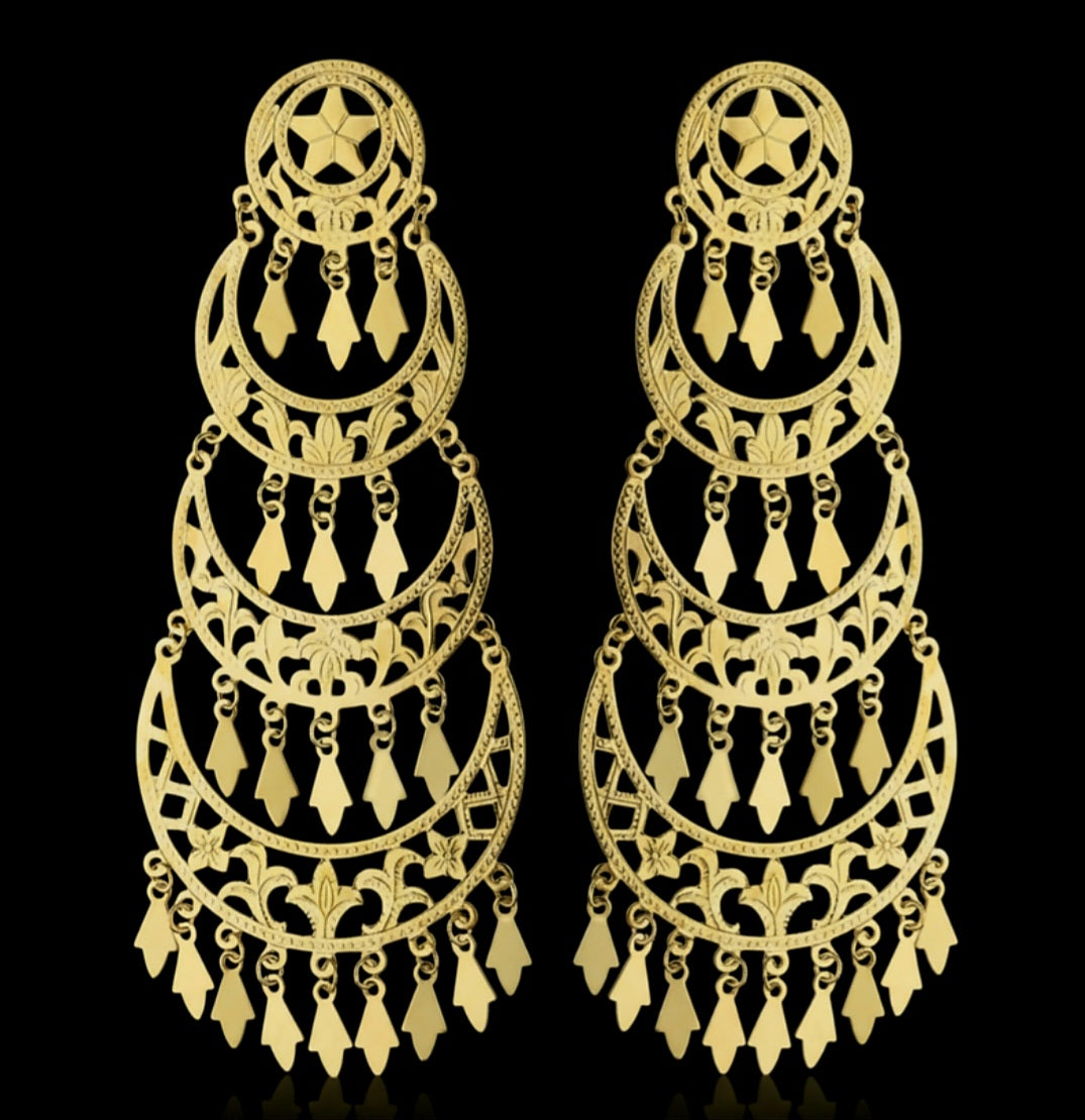 Orecchini Gipsy grandi oro 18kt