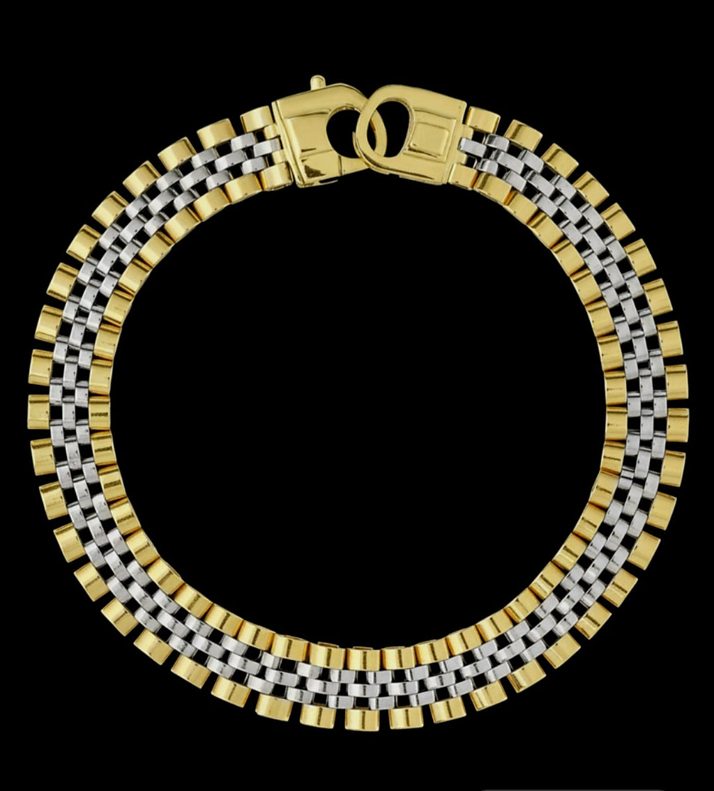 Bracciale bicolore oro 18kt