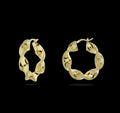 Orecchini donna piccoli con la greca oro 18kt