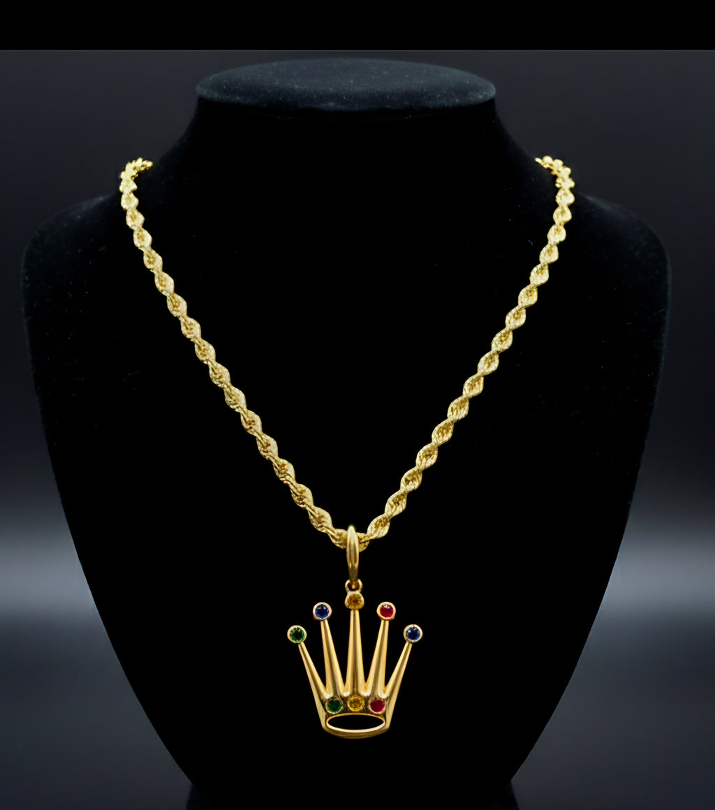 Collana unisex corda torchon oro 18kt