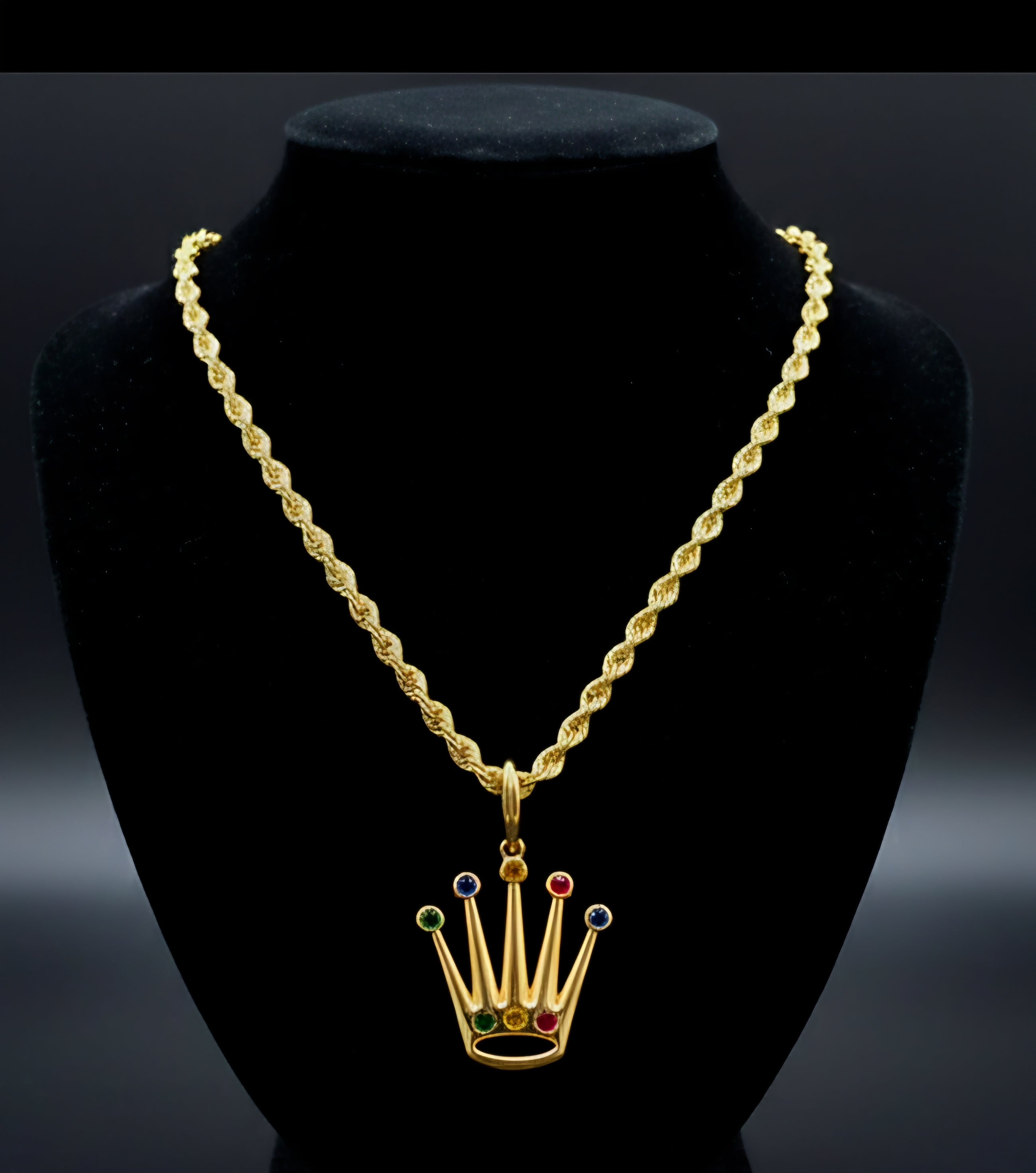 Collana unisex corda torchon oro 18kt