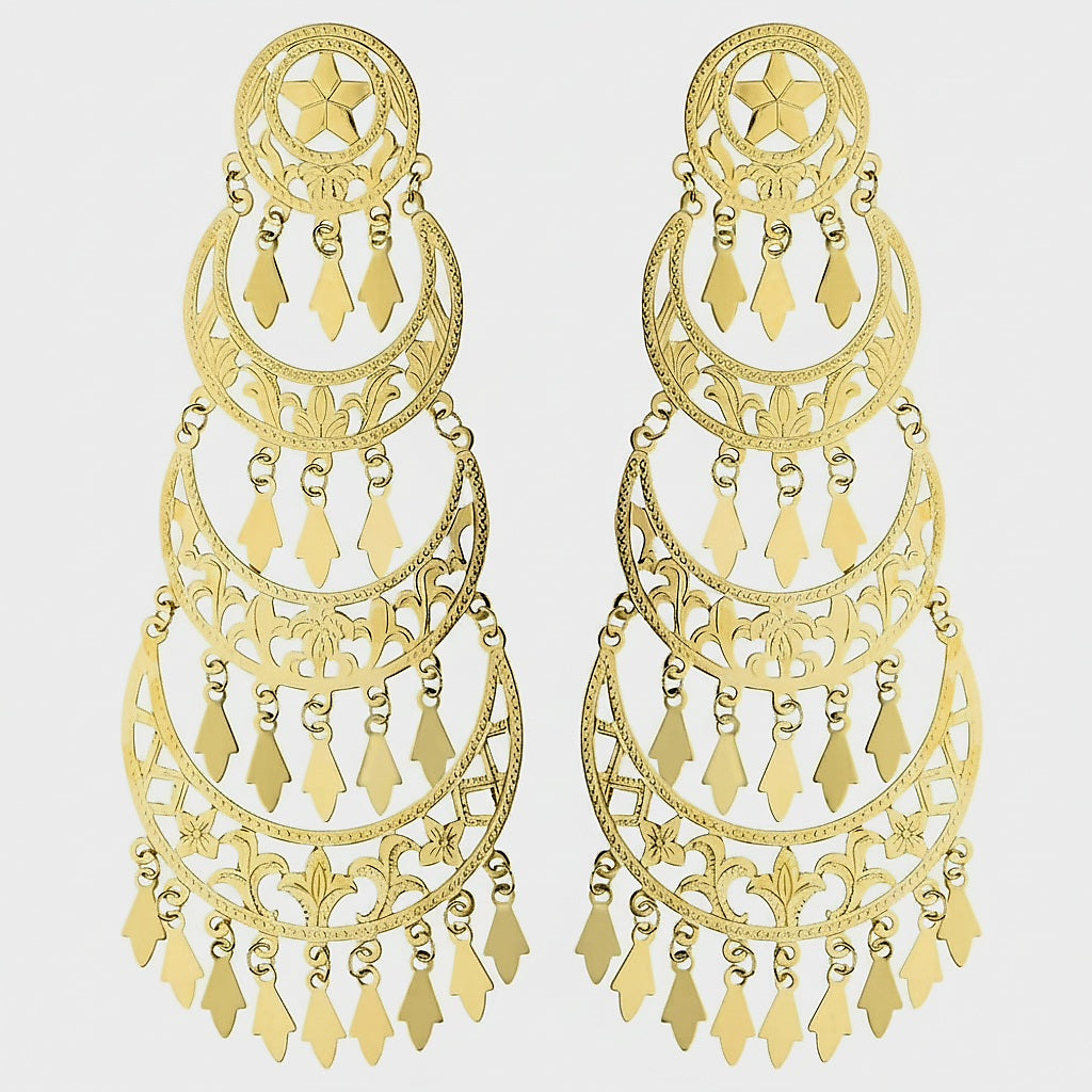 Orecchini Gipsy grandi oro 18kt