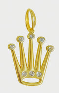 Ciondolo corona grande oro 18kt