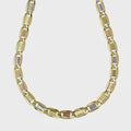 Collana uomo piatta 3 colori oro 18kt