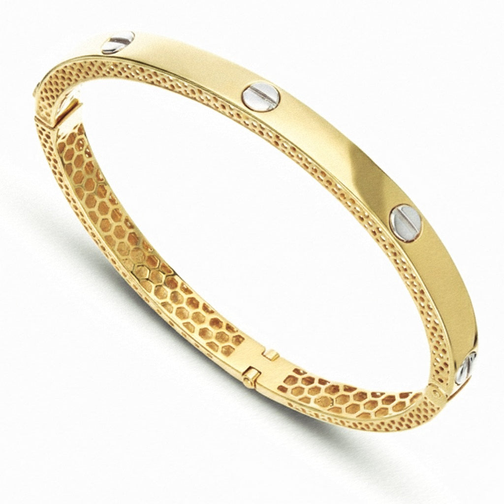Bracciale donna rigido modello giravite oro 18kt