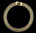 Bracciale uomo bicolore oro 18kt