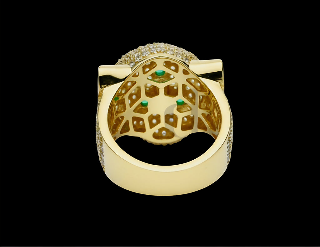 Anello donna pantera oro 18kt
