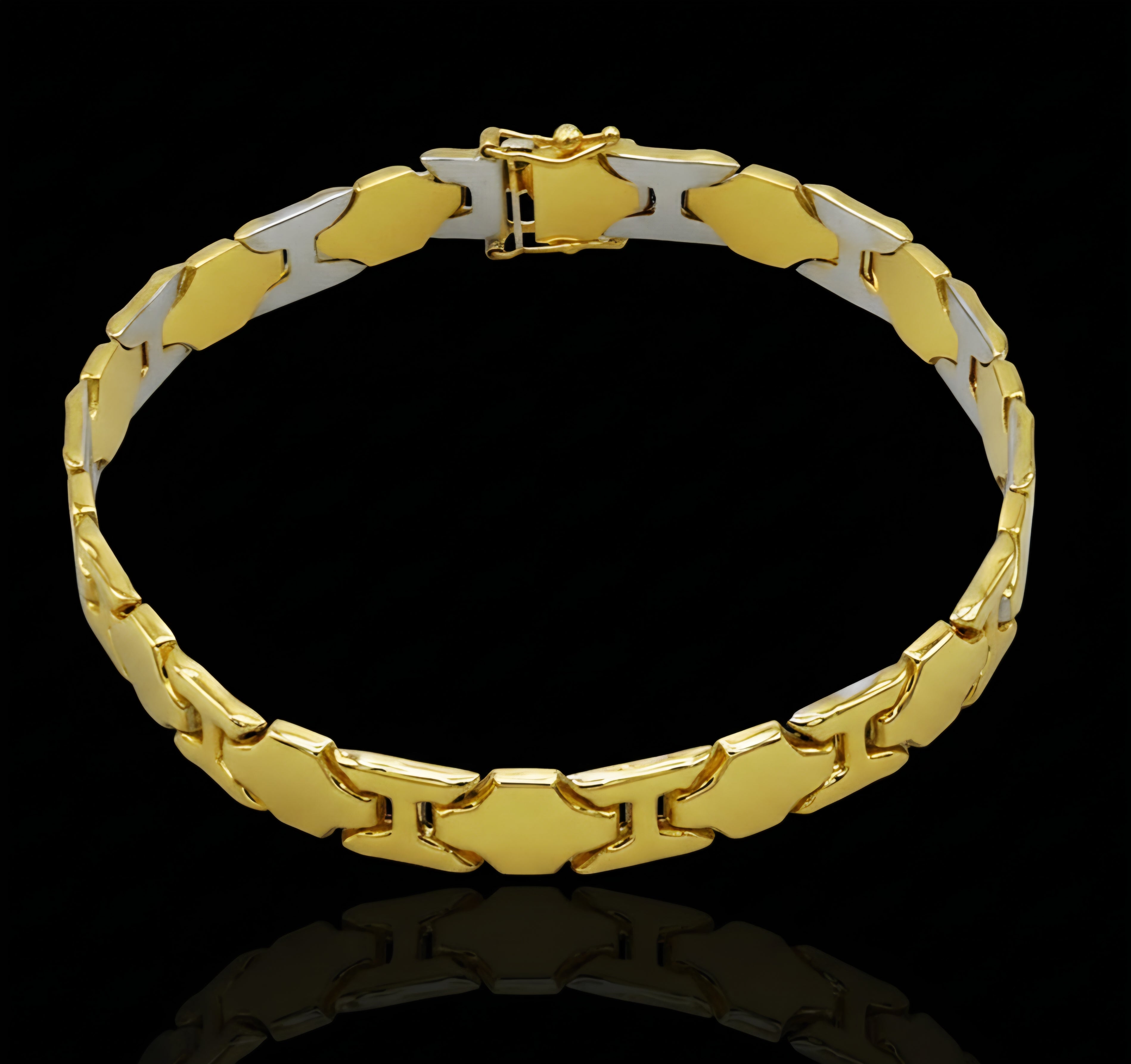 Bracciale piastre Nik oro 18kt