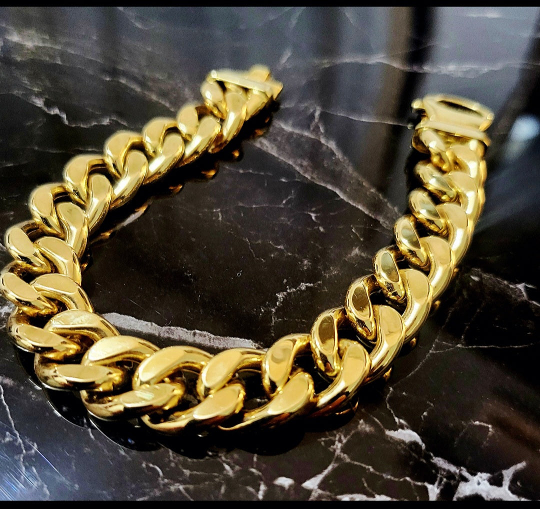 Bracciale cubano oro 18kt