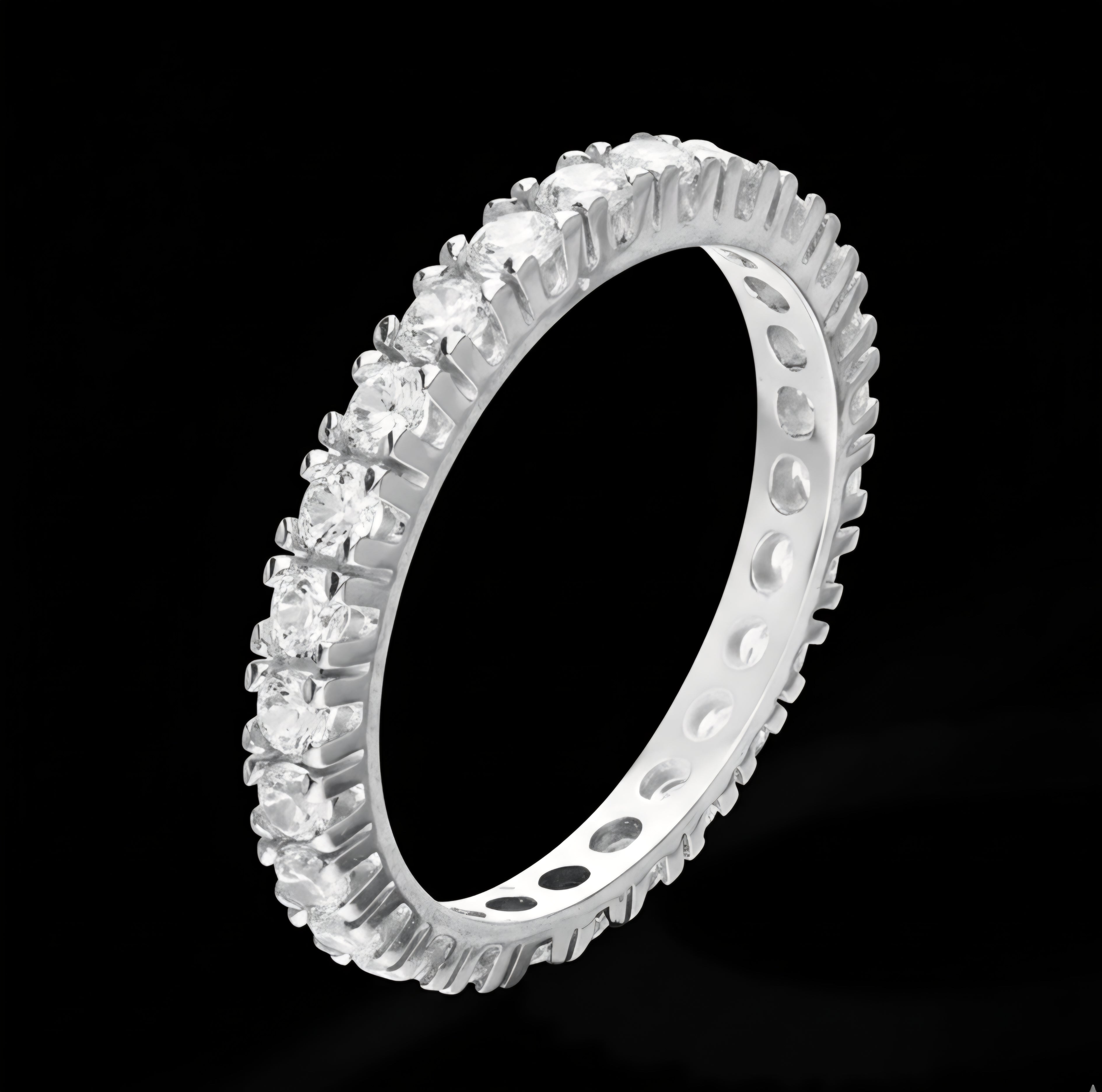 Veretta zirconi oro bianco 18kt