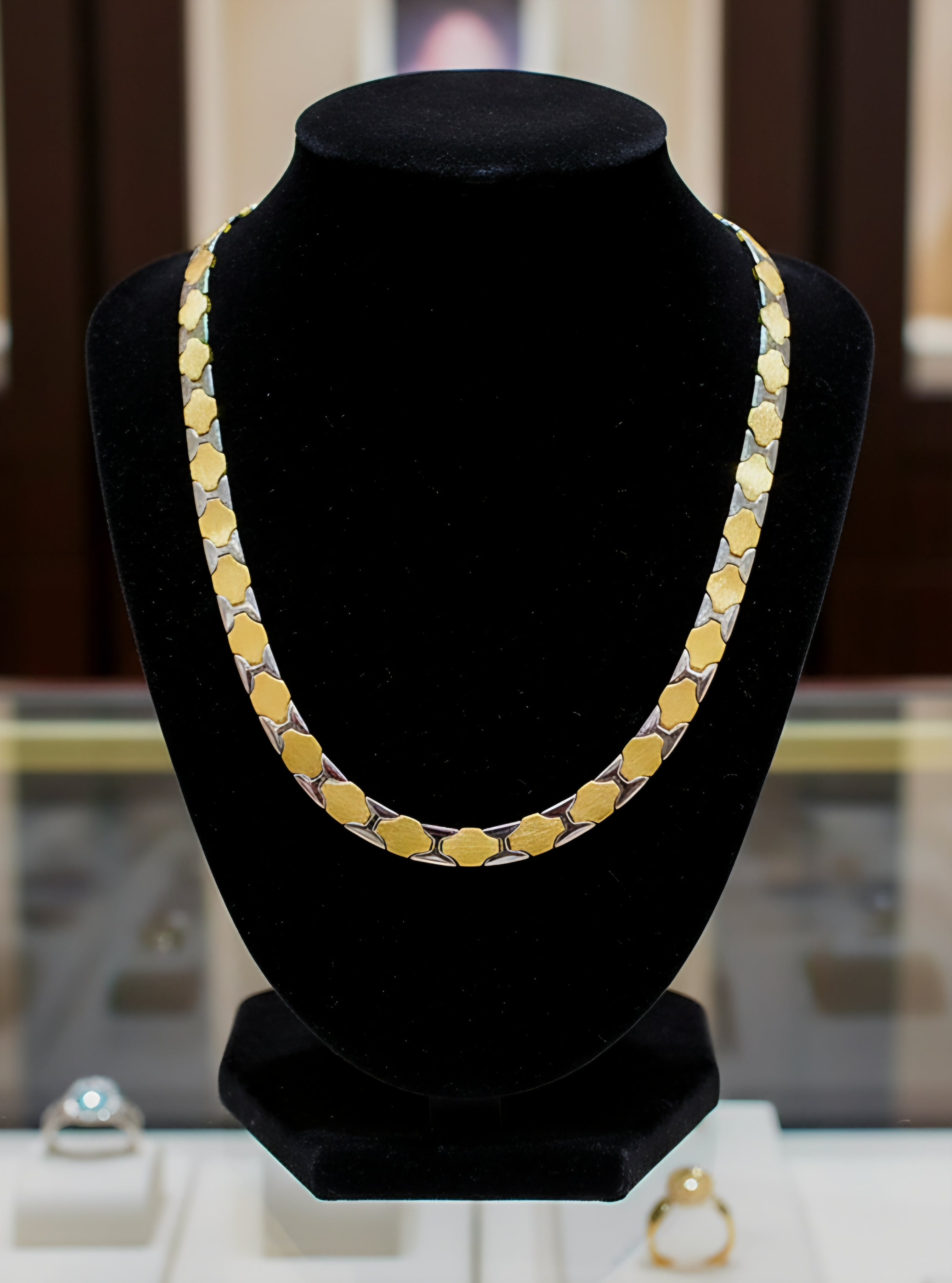 Girocollo a piastre nik double face oro 18kt