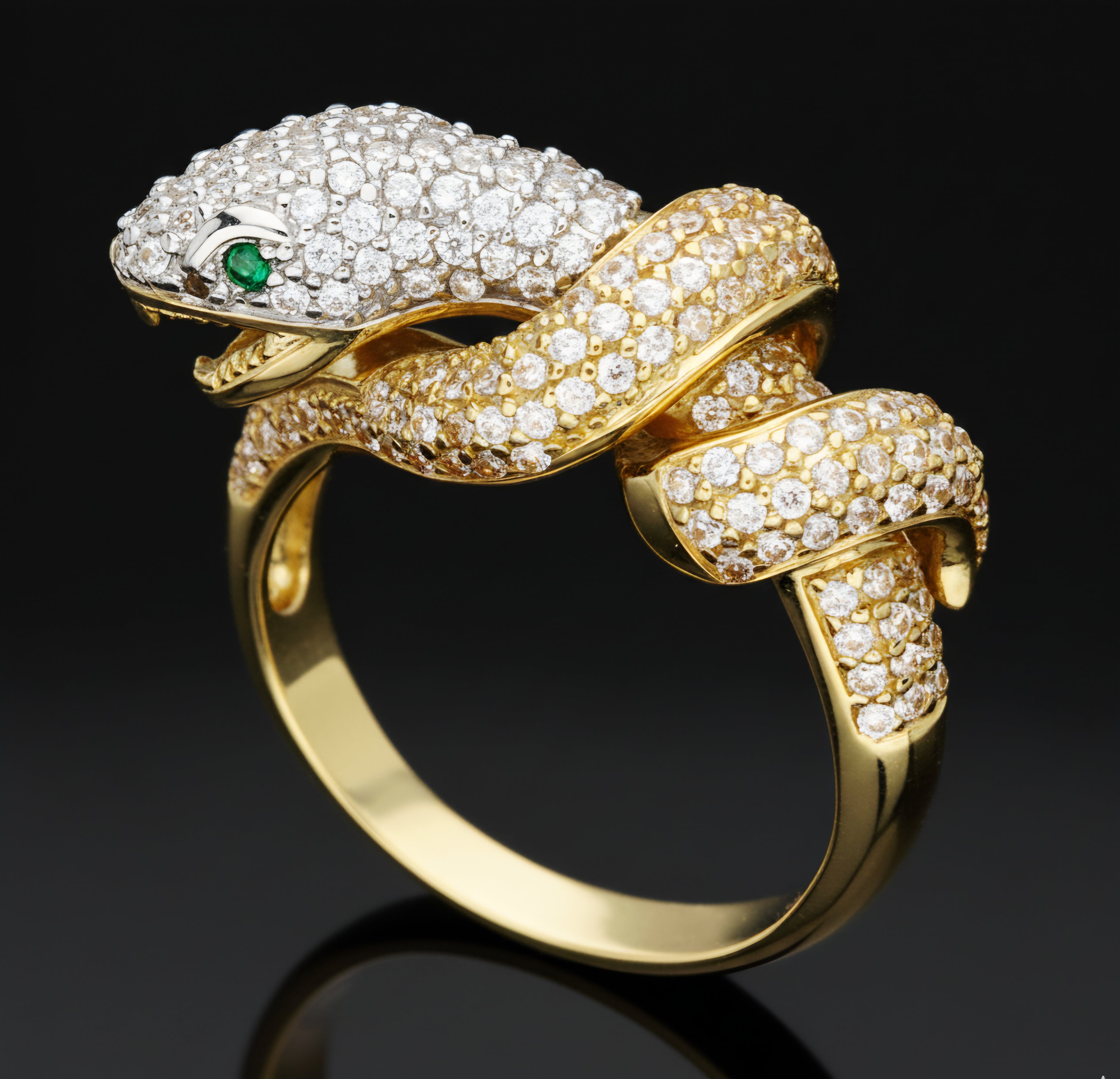 Anello donna serpente oro 18kt