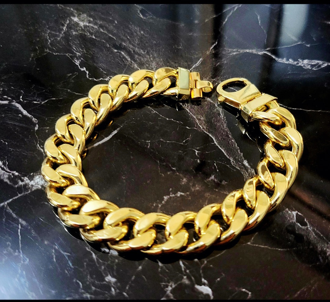 Bracciale cubano oro 18kt