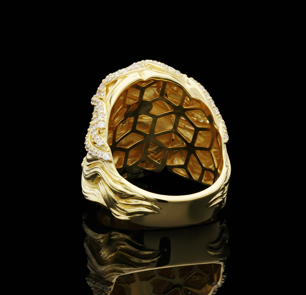 Anello volto Gesù oro 18kt
