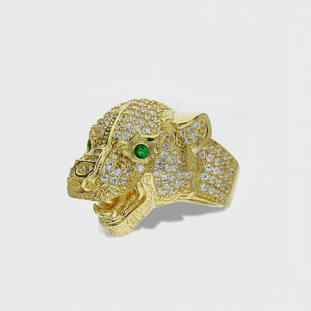 Anello donna pantera oro 18kt