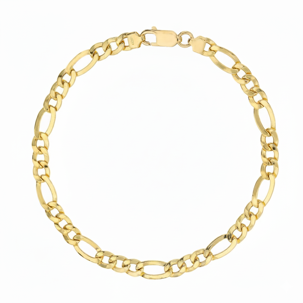 Bracciale uomo maglia 3+1 oro 18kt