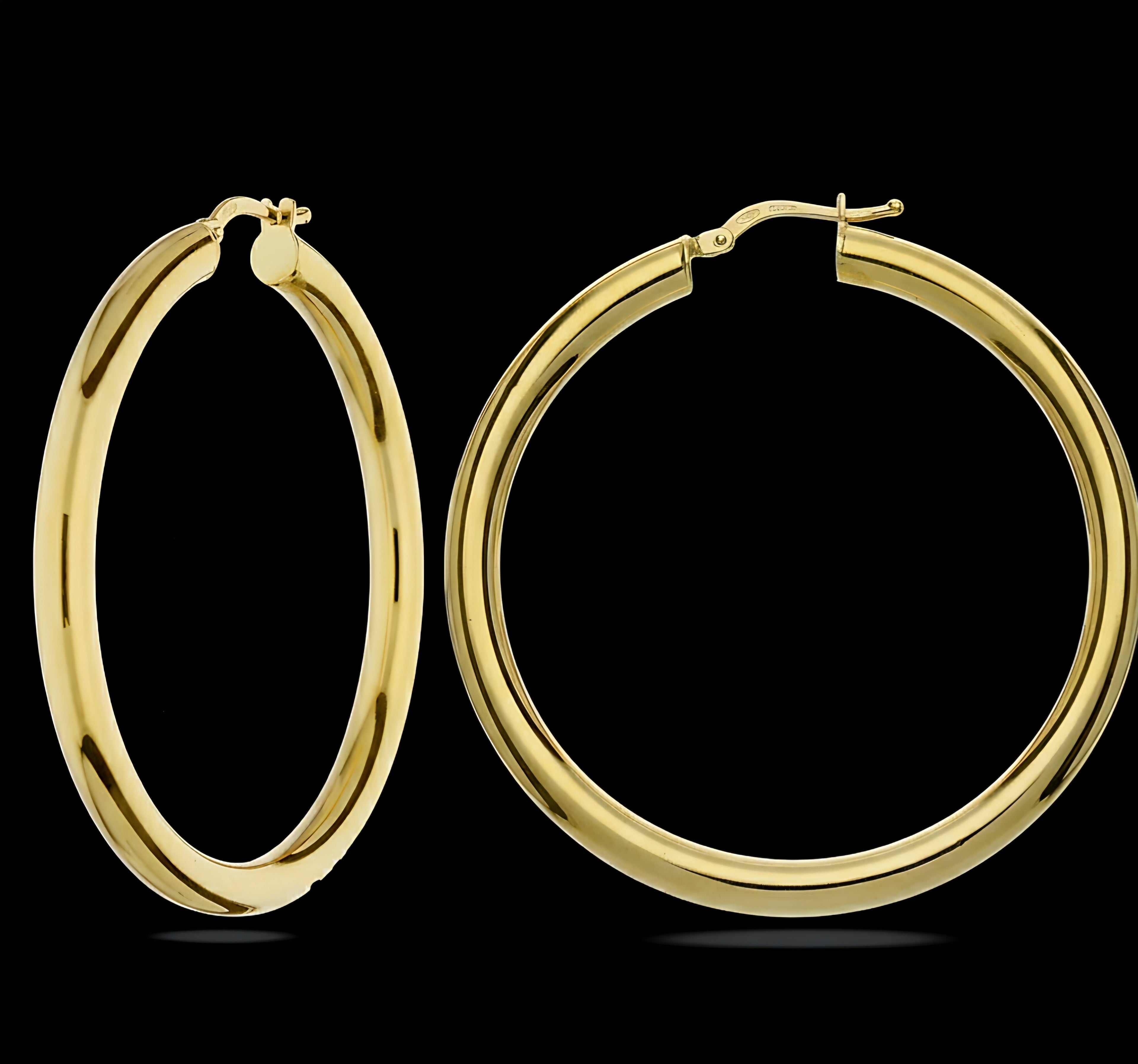 Orecchini donna a cerchio lucidi oro 18kt