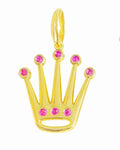 Ciondolo corona grande  oro 18kt
