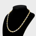 Collana uomo tubolare bicolore oro 18kt