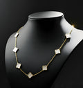 Collana donna quadrifoglio madreperla oro 18kt