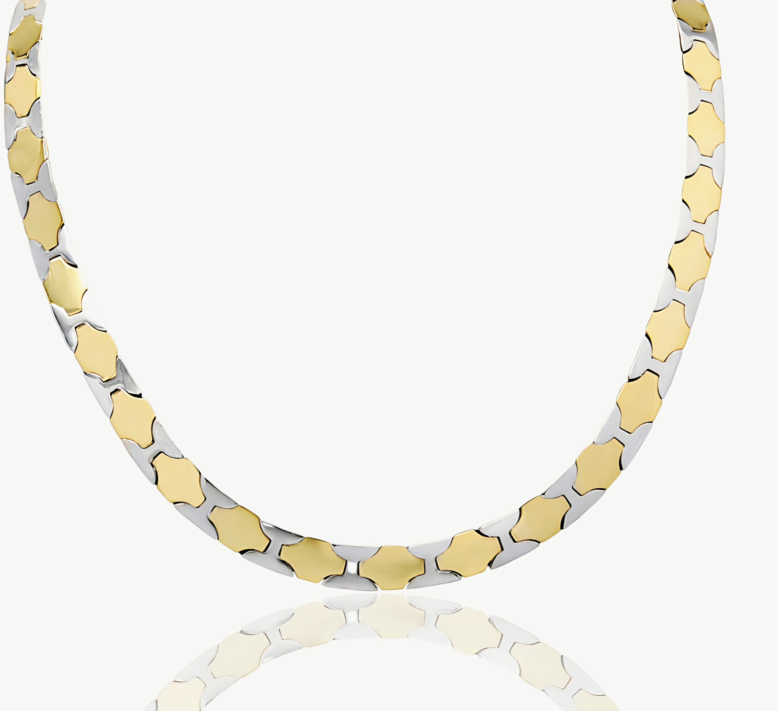 Girocollo a piastre nik double face oro 18kt