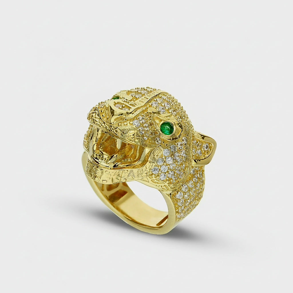 Anello donna pantera oro 18kt