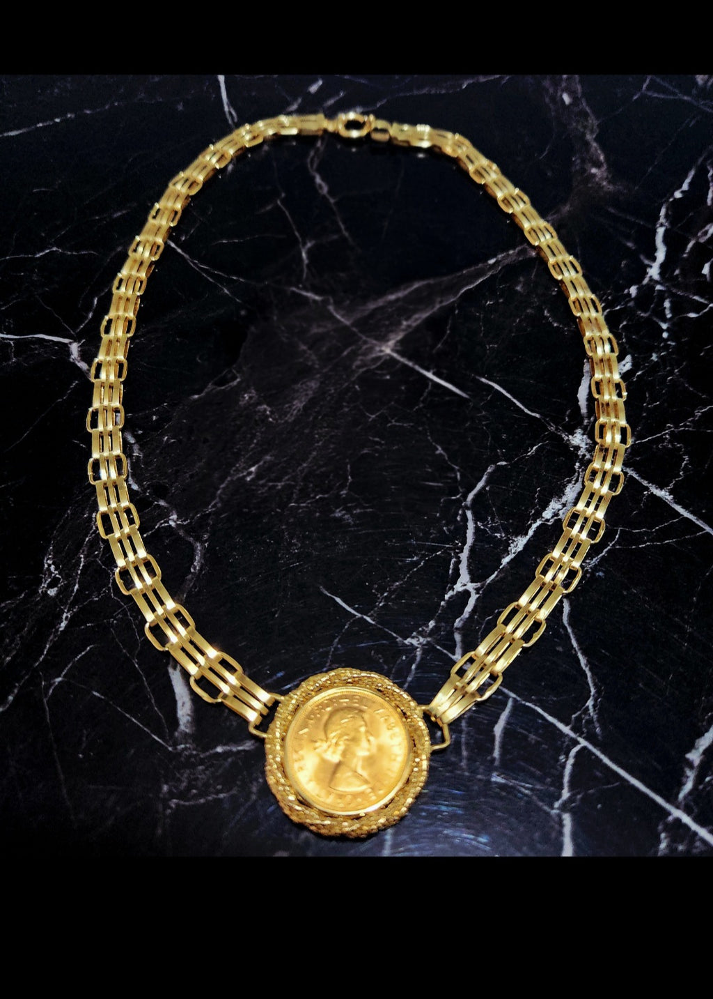 Collana donna con Sterlina 22kt