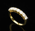 Anello veretta zirconi da 3,5mm oro 18kt