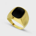 Anello uomo onice nero oro 18kt